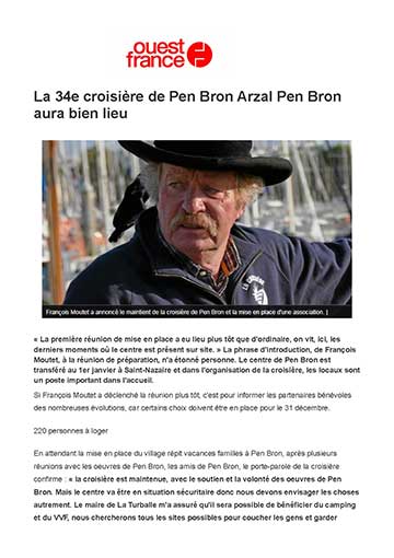 La 34e croisière de Pen Bron Arzal Pen Bron aura bien lieu