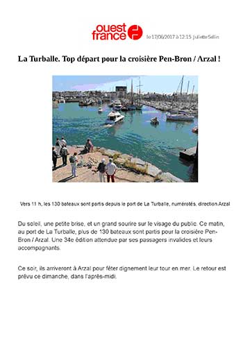 La Turballe. Top départ pour la croisière Pen-Bron / Arzal !