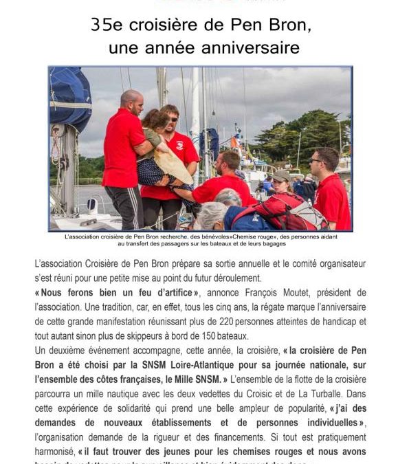 35e croisière de Pen Bron, une année anniversaire