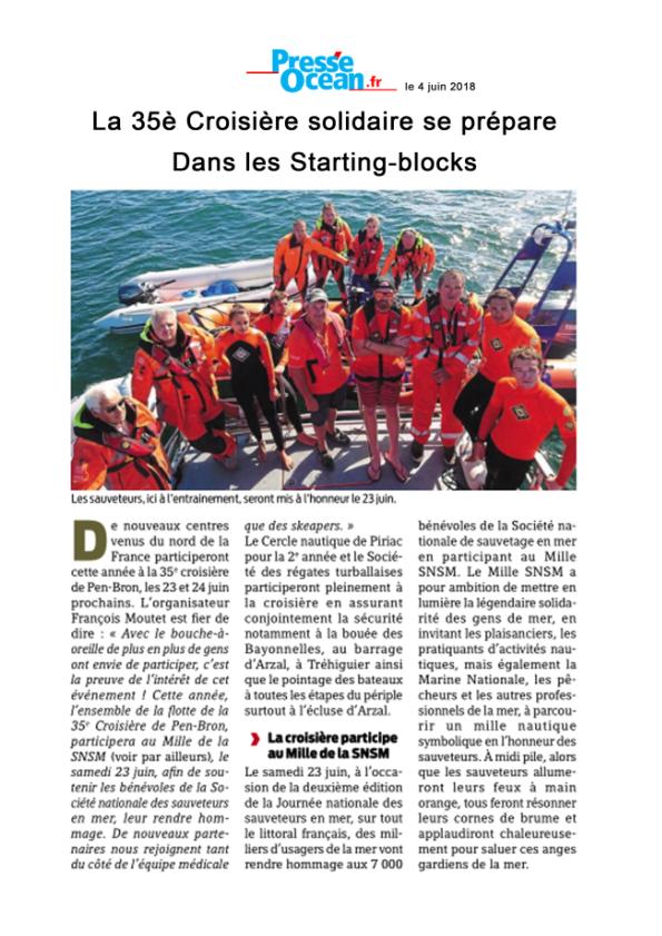 La 35è Croisière solidaire se prépare. Dans les Starting-blocks