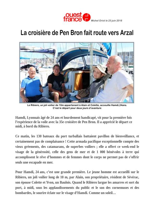 La croisière de Pen Bron fait route vers Arzal