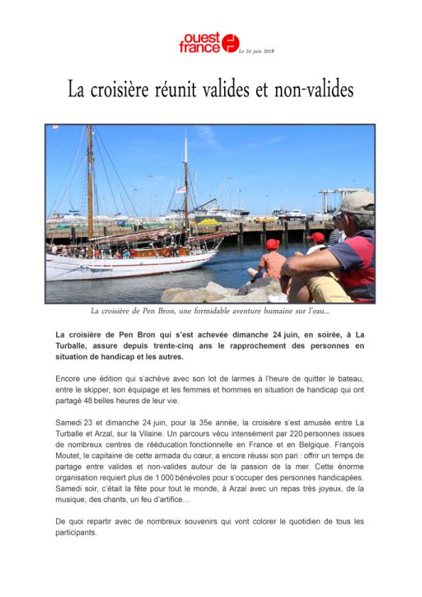 La croisière réunit valides et non-valides